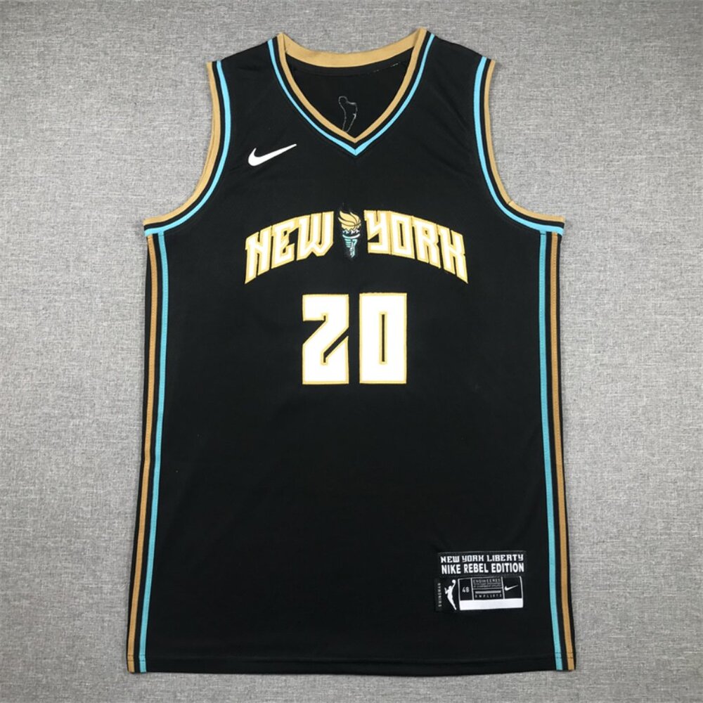 Mens Sabrina Ionescu Black Stitched Jersey